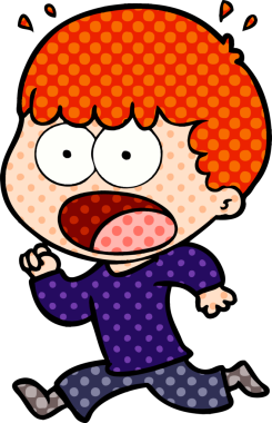 Çizgi film bir insan tarafından çekilerek kaçan adamı şok etti.