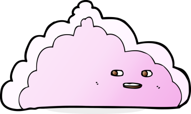 bir insan tarafından çizilmiş karikatür bulutu