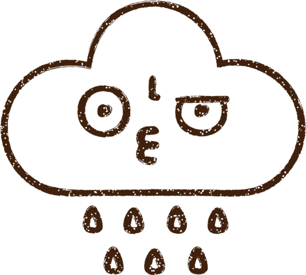 Bir insan tarafından çizilen Yağmur Bulutu Kömürü Çizimi