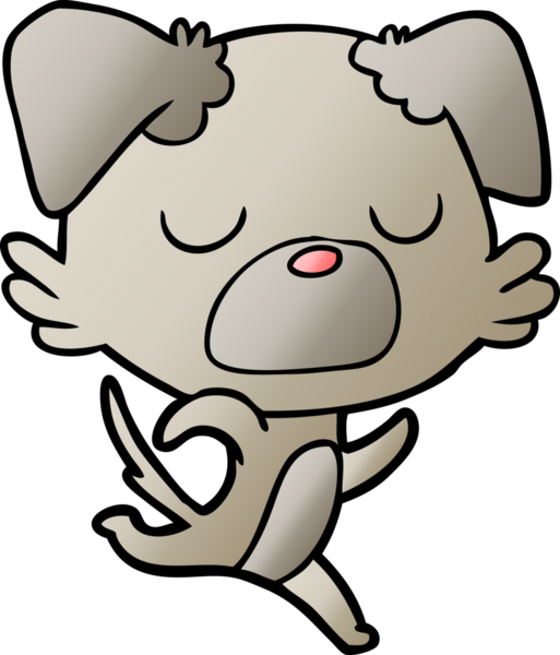 Bir insan tarafından çizilmiş çizgi film köpeği.