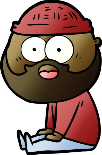 Bir insan tarafından çizilmiş sakallı bir adam.