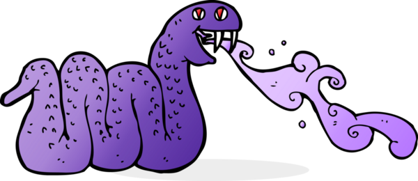 Bir insan tarafından çizilmiş tükürük yılanı.