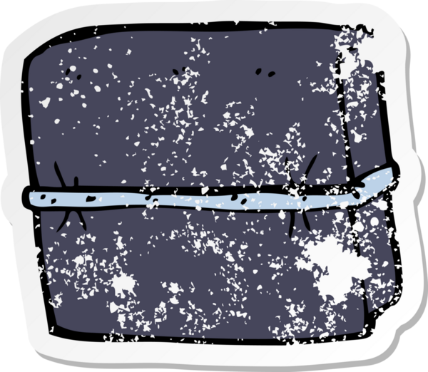 Bir insan tarafından çizilmiş bir karikatür iş dosyasının geriletilmiş etiketi.