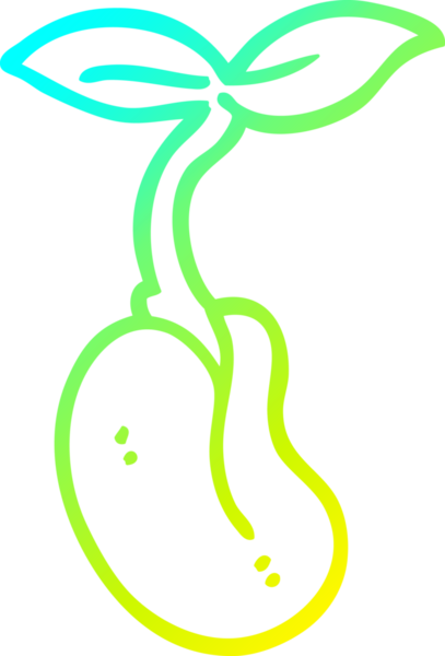 Bir insan tarafından çizilmiş bir karikatürün soğuk gradyan çizimi