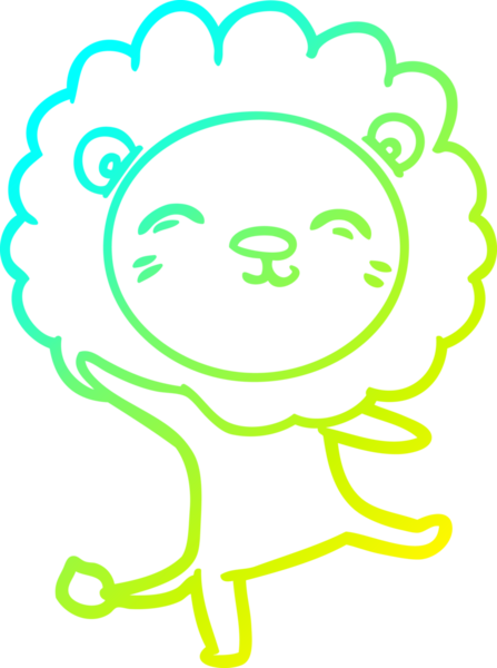 Bir insan tarafından çizilmiş karikatür aslanı çizimi.