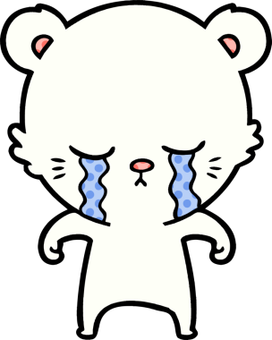 Bir insan tarafından çizilmiş kutup ayısı karikatürü