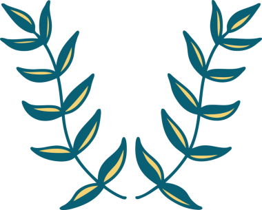 Bir insan tarafından çizilmiş defne defne resminin ikonik dövme şekli