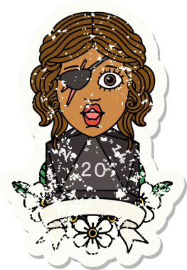 Retro Dövme Tarzı Bir insan tarafından çizilmiş 20 zarlı düzenbaz insan