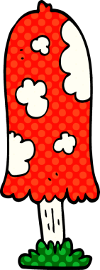 Bir insan tarafından çizilmiş karalama mantarı.