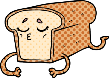 Bir insan tarafından çizilmiş bir ekmek karalaması.