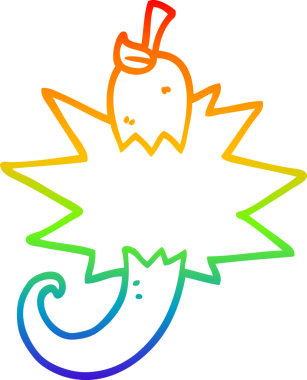 Bir insan tarafından çizilmiş kırmızı acı biber çizgi çizimi