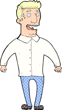 bir insan tarafından çizilmiş sinirli bir adam.