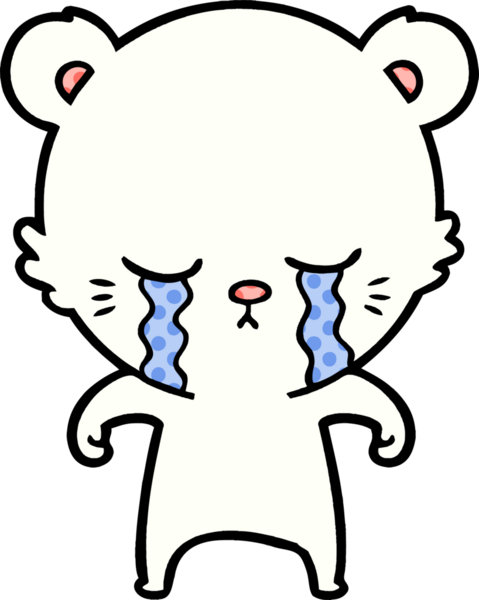 Bir insan tarafından çizilmiş kutup ayısı karikatürü