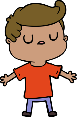 Bir insan tarafından çizilmiş bir karikatür.