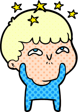 çizgi film bir insan tarafından çizilmiş hayret verici çocuk.