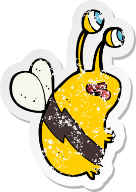 Bir insan tarafından çizilmiş komik bir çizgi filmin gerilimli yapıştırması.