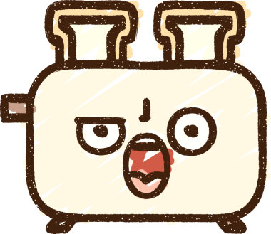 Bir insan tarafından çizilen tost makinesi tebeşiri