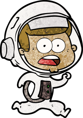 Karikatür bir insan tarafından çizilen astronotu şaşırttı.