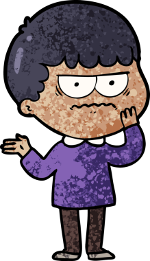 Bir insan tarafından çizilmiş kızgın bir adam.