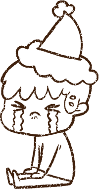 Bir insan tarafından çizilmiş Noel Adamı Kömürü