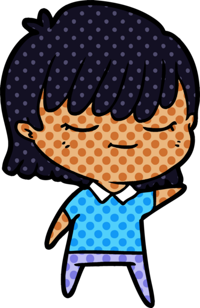 Bir insan tarafından çizilmiş karikatür kadın.