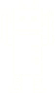 Bir insan tarafından çizilen robot tebeşiri.