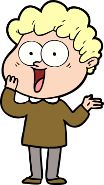 Bir insan tarafından çizilmiş mutlu bir adam.