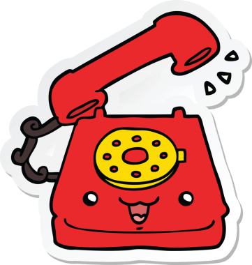 Bir insan tarafından çizilmiş şirin bir telefon etiketi.