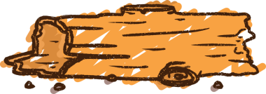 Eski Kütük Tebeşiri Bir insan tarafından çizilmiş