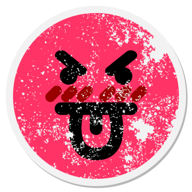 Bir insan tarafından çizilmiş dairesel etiketlerden bıktım.