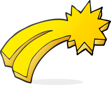 Bir insan tarafından çizilmiş serbest çizim çizgi film yıldızı.