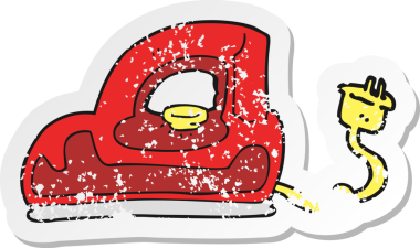 Bir insan tarafından çizilmiş bir çizgi filmin gerilimli çıkartması.