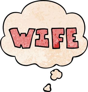 bir insan tarafından çizilmiş grunge doku biçiminde düşünce baloncuğu olan çizgi film kelimesi