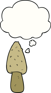 Bir insan tarafından çizilmiş düşünce baloncuklu mantar.