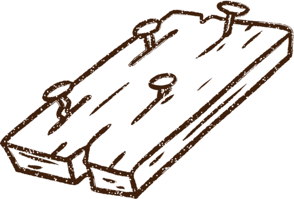 Eski Plank Kömürü Bir insan tarafından çizilmiş