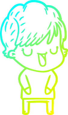 Bir insan tarafından çizilmiş bir karikatür kadın çizimi.