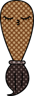 Bir insan tarafından çizilmiş bir boya fırçasının karikatürü.