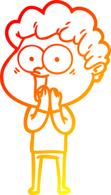 Bir insan tarafından çizilmiş mutlu bir adamın çizgi çizimi.