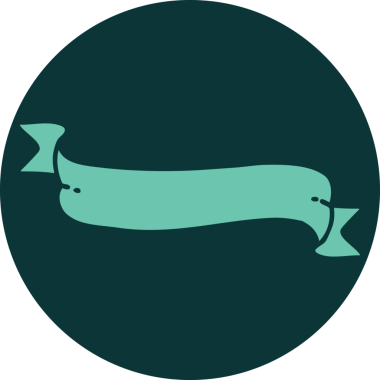 Bir insan tarafından çizilmiş bir pankartın ikonik dövme şekli