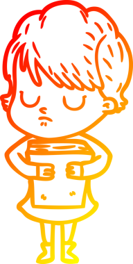 Bir insan tarafından çizilmiş bir karikatür kadın çizimi