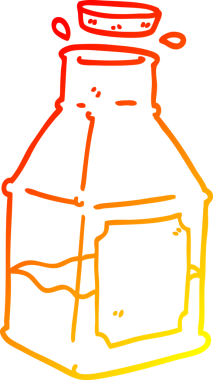 Bir insan tarafından çizilmiş sürahide bir çizgi film şeridi çizimi.