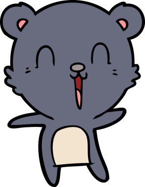 Bir insan tarafından çizilmiş bir çizgi film karakteri.