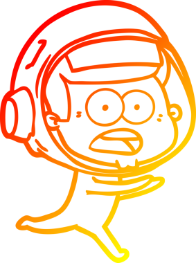 Bir insan tarafından çizilmiş bir çizgi film çizimi, astronotu şaşırttı.