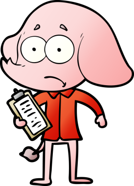 bir insan tarafından çizilmiş belirsiz bir fil.