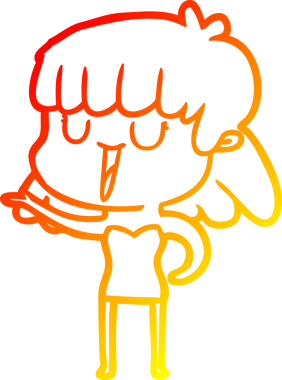 Bir insan tarafından çizilmiş bir karikatür kadın çizimi