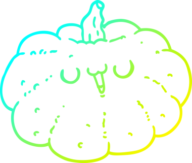 Bir insan tarafından çizilmiş mutlu bir balkabağı çizimi.