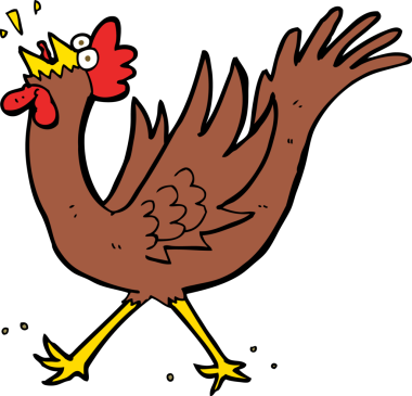 bir insan tarafından çizilmiş çizgi film horozu