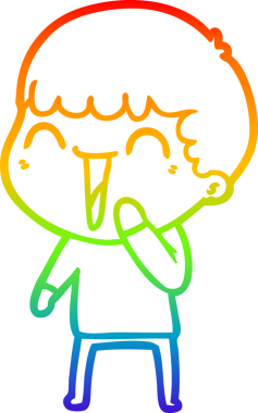 Bir insan tarafından çizilmiş mutlu bir adamın çizgi çizimi.