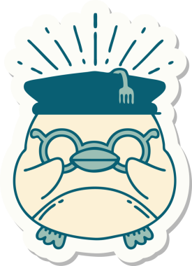 Dövme stili çıkartması. Bir insan tarafından çizilmiş.