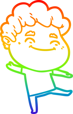 Bir insan tarafından çizilmiş gökkuşağı gradyan çizgi çizimi.